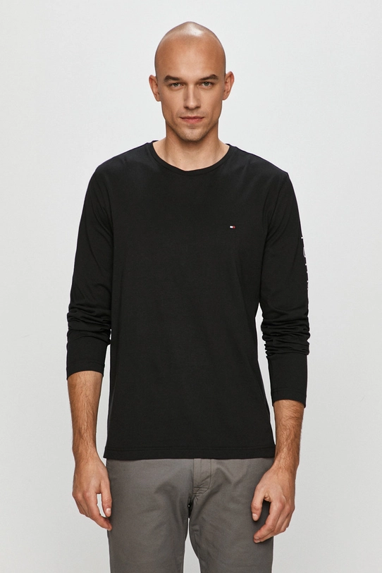 Tommy Hilfiger - Longsleeve imprimeu negru MW0MW09096