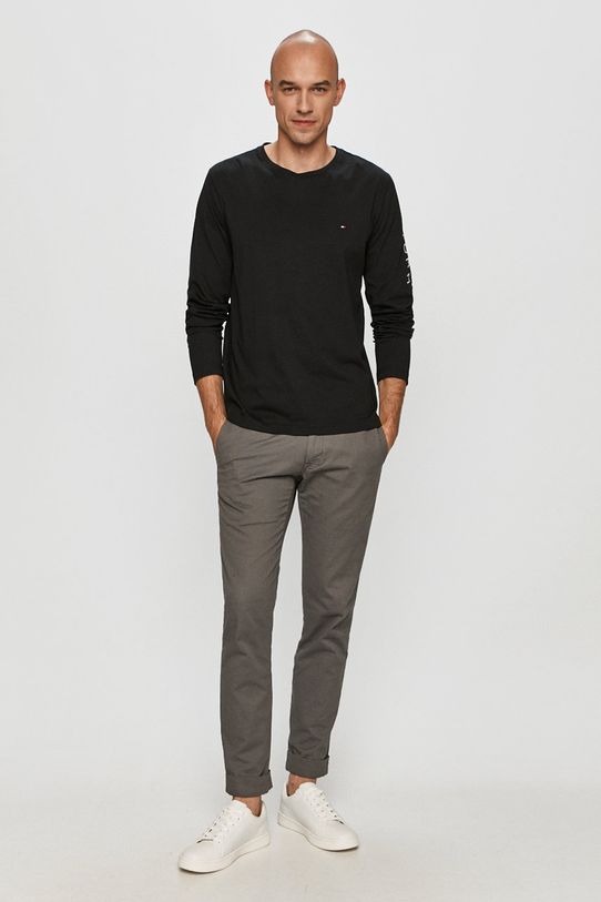 Tommy Hilfiger - Лонгслів MW0MW09096 чорний AW20