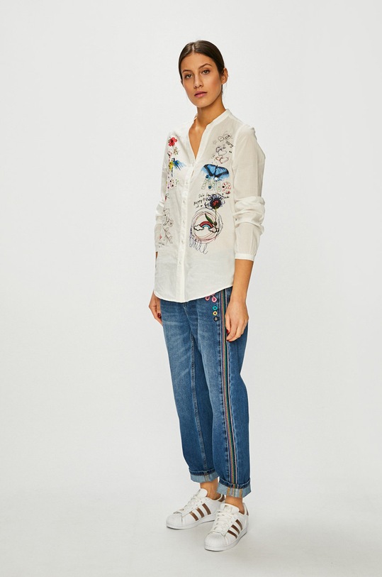 Дрехи Desigual - Риза 19SWCW30 бял