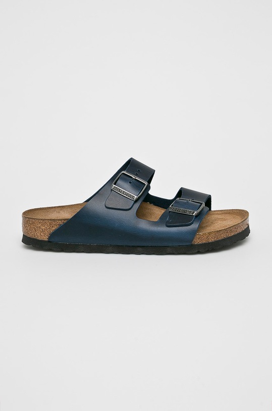 Kožené šľapky Birkenstock Arizona SFB plochý tmavomodrá 1013644