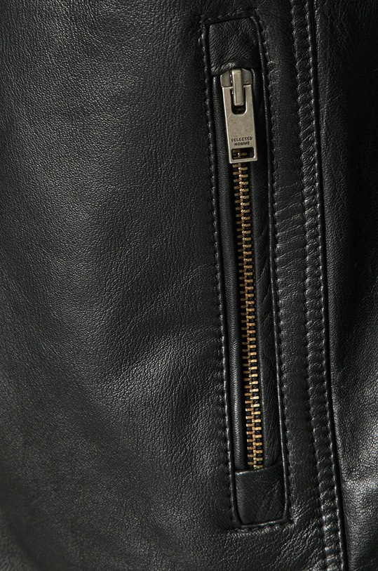 Selected Homme - Geaca de piele 16067129 negru