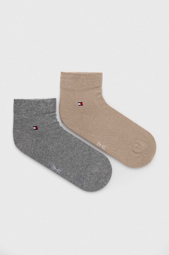 Tommy Hilfiger skarpetki 2-pack skarpetki krótkie beżowy 342025001.