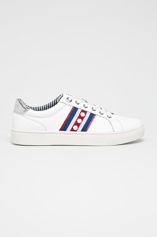 s. Oliver - Обувки гладка кожа бял 5.5.23602.22