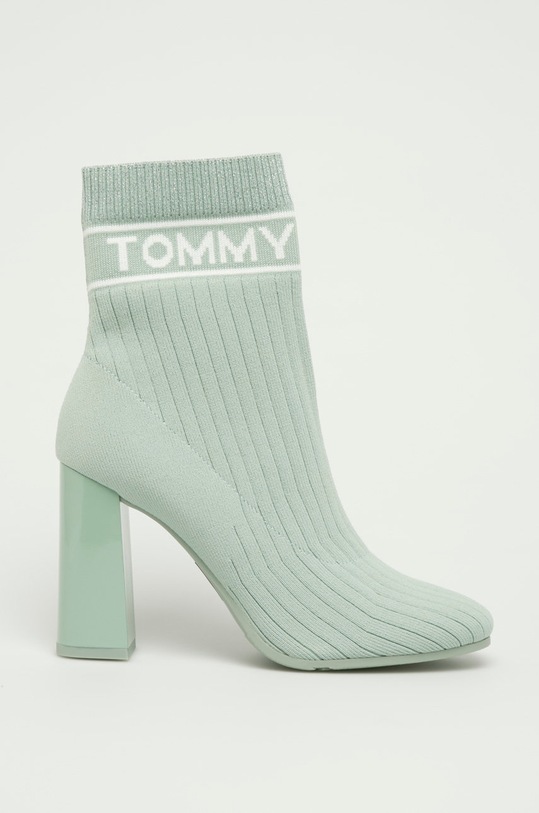 Tommy Jeans - Botine peste 8 cm turcoaz EN0EN00524