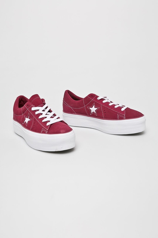 Converse - Tenisi C563488 burgundia SS19