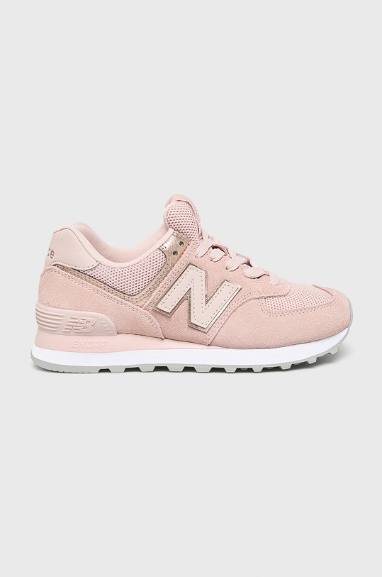New Balance - Обувки WL574MEC велур розов WL574MEC