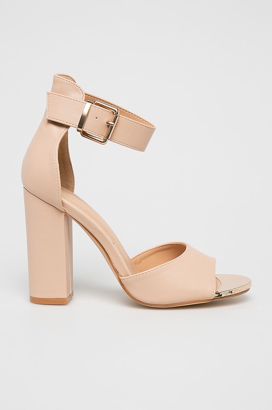 Truffle Collection - Sandále stĺpikový béžová VELA10