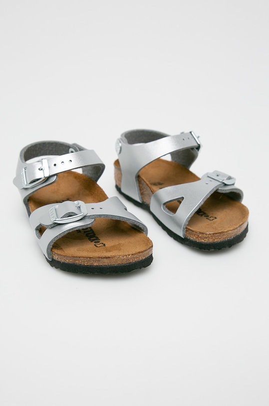Birkenstock - Sandały dziecięce 731483 srebrny AA00