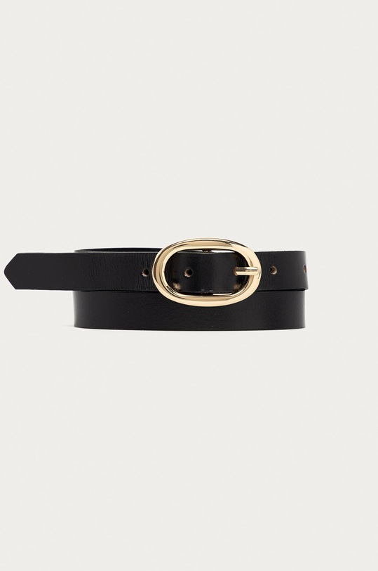 Pieces - Curea de piele negru 17092949