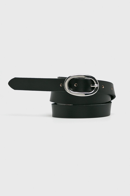 Pieces - Curea de piele negru 17092949