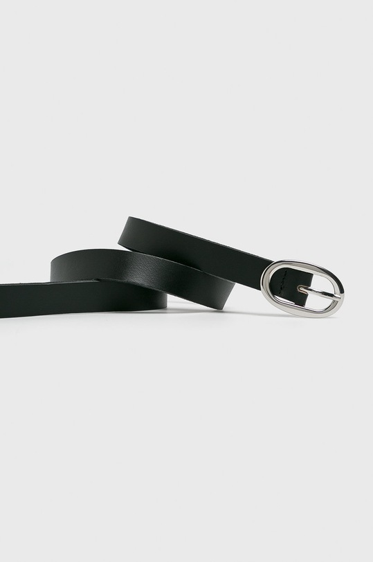 Pieces - Curea de piele 17092949 negru AA00