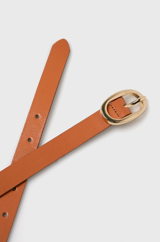 Pieces - Kožený pásek 17092949 oranžová AA00
