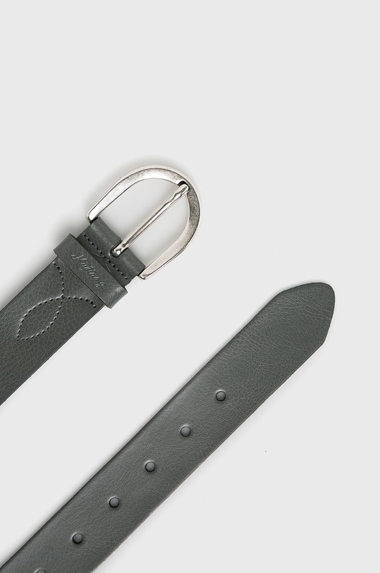 Mustang - Pasek skórzany MW3015L01.0770 szary SS19