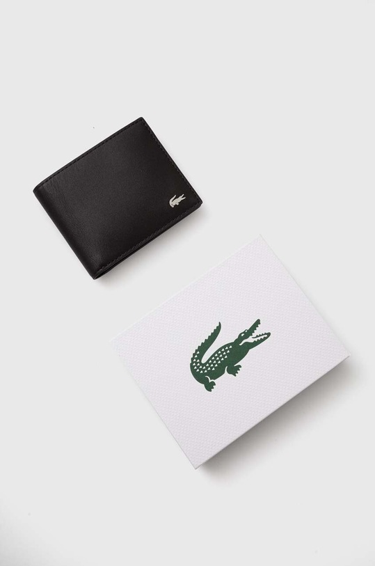 Lacoste portfel skórzany brązowy NH1115FG