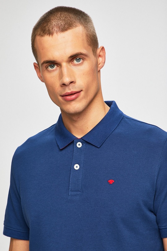 Tom Tailor Denim - Pánske polo tričko jednofarebný modrá 1008650