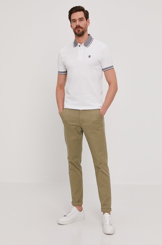 Selected Homme - Polo 16065598 biały AA00
