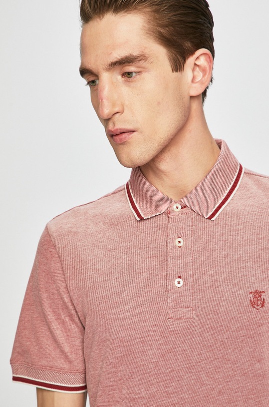 Selected Homme - Tricou Polo 16065598 rosu AA00
