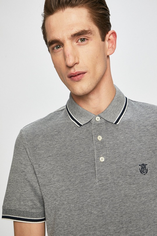 Selected Homme - Tricou Polo uni bleumarin 16065598