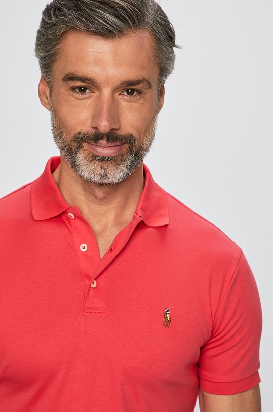 Polo Ralph Lauren - Тениска с яка червен 710652578089