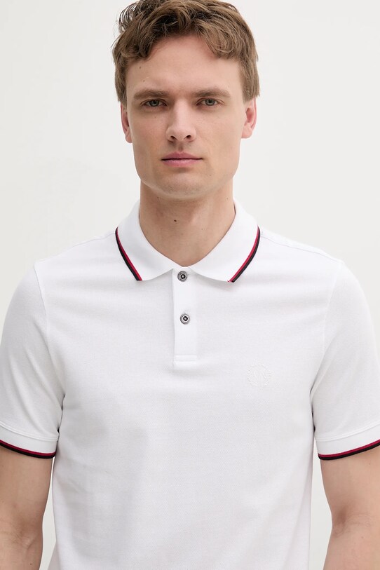 Îmbrăcăminte Armani Exchange polo de bumbac 8NZF75.Z8M5Z alb