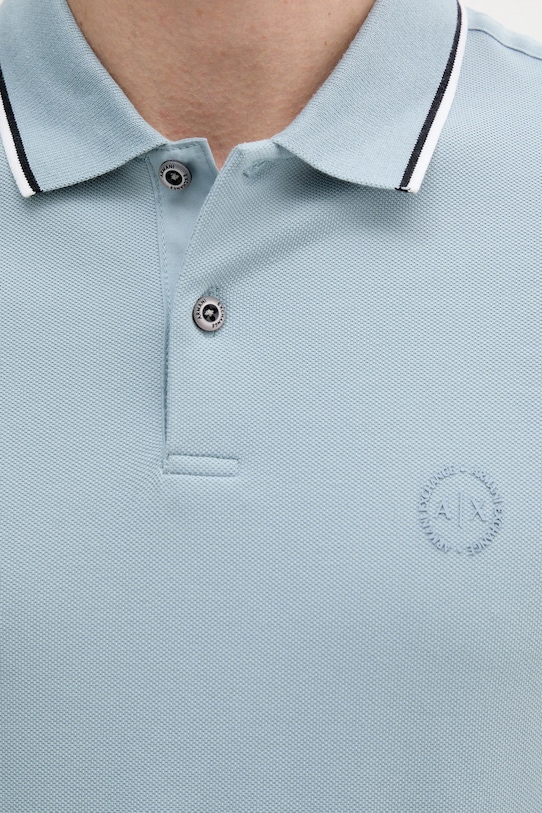Armani Exchange bombažna polo majica modra 8NZF75.Z8M5Z