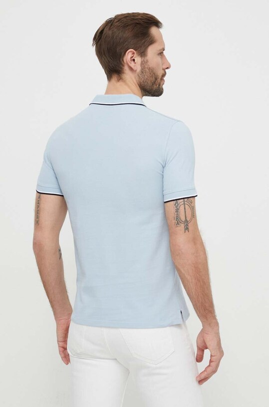 Armani Exchange polo de bumbac 8NZF75.Z8M5Z albastru SS25