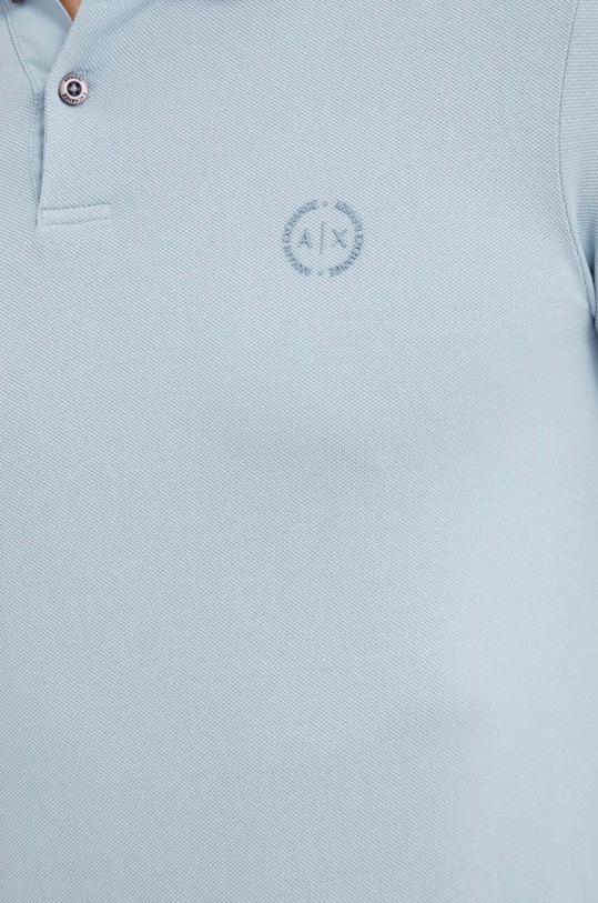 Armani Exchange polo de bumbac albastru 8NZF75.Z8M5Z