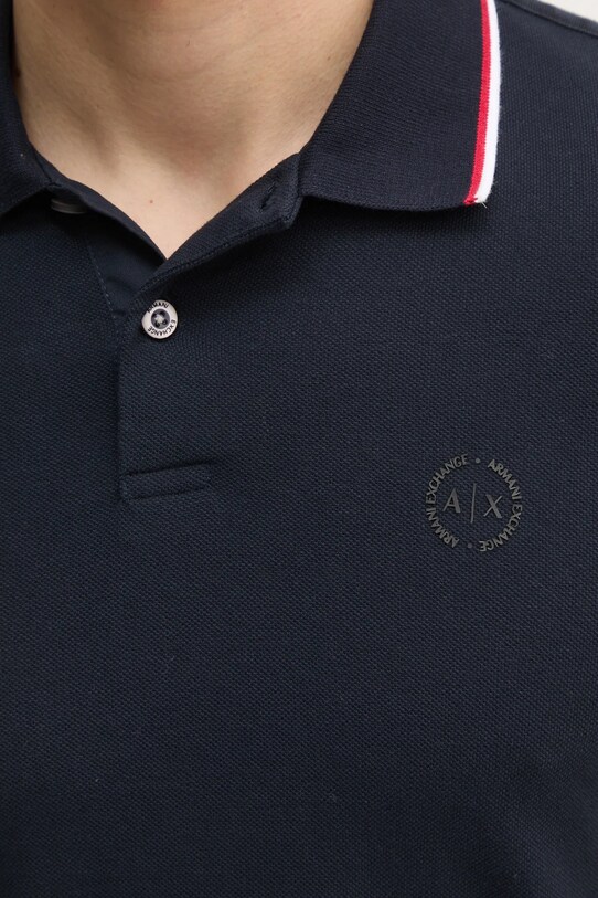 Armani Exchange polo de bumbac 8NZF75.Z8M5Z bleumarin