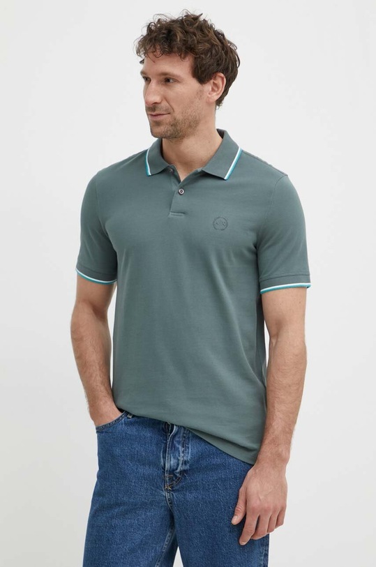 Armani Exchange polo bawełniane zielony 8NZF75.Z8M5Z