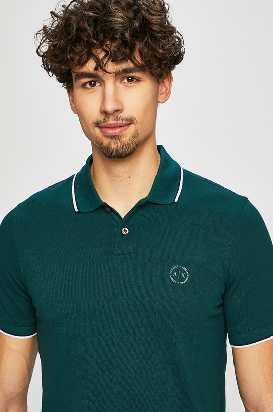 Bavlnené polo tričko Armani Exchange zelená 8NZF75.Z8M5Z