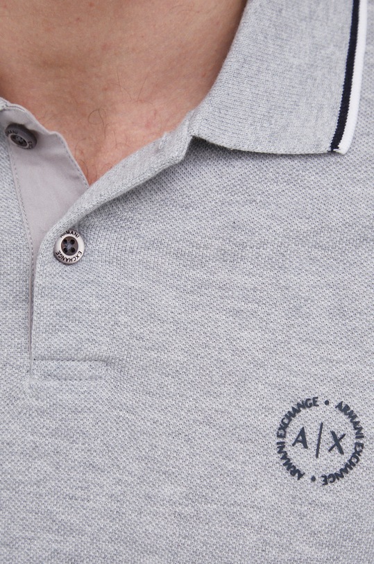 Armani Exchange polo de bumbac 8NZF75.Z8M5Z gri