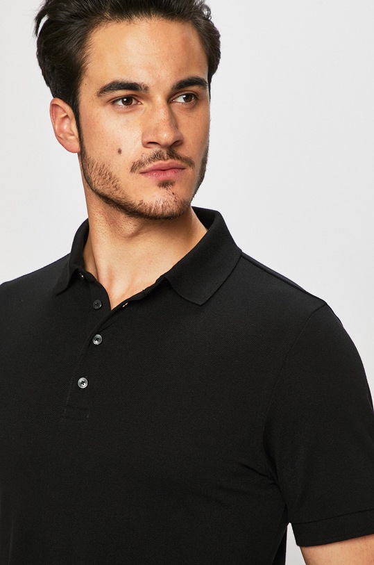 s.Oliver Black Label - Pánske polo tričko čierna 02.899.35.4499