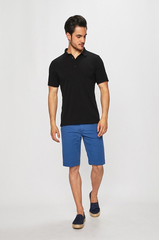 s.Oliver Black Label - Pánske polo tričko 02.899.35.4499 čierna SS19