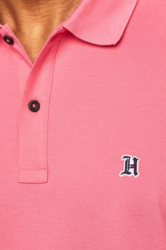 Tommy Hilfiger - Тениска с яка Lewis Hamilton MW0MW09401 розов