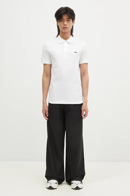 Lacoste Silver Chine Petit Pique Slim Fit Polo White PH4012 white