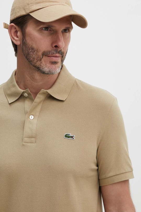 Lacoste polo bawełniane beżowy PH4012