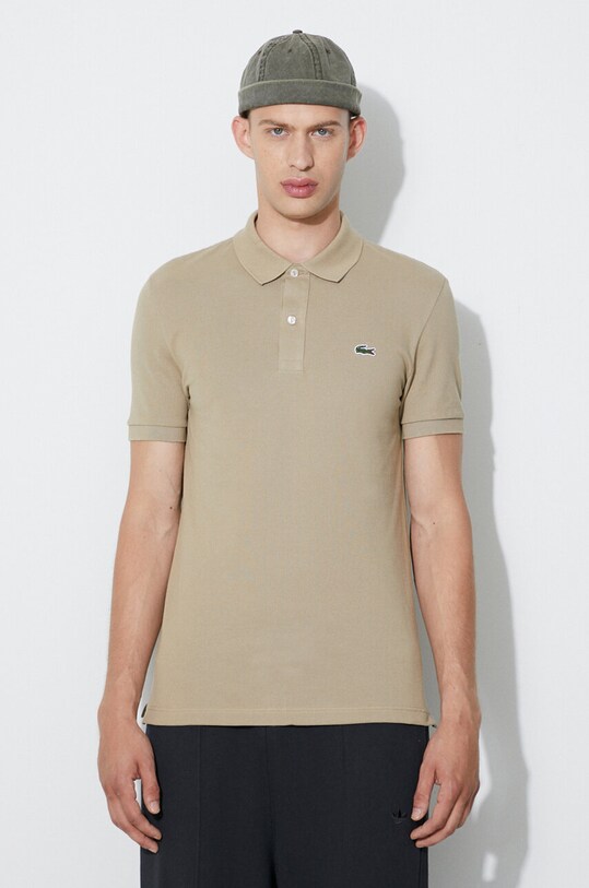 Lacoste cotton polo shirt beige PH4012