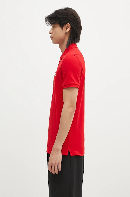 Lacoste polo bawełniane PH4012 czerwony AW25