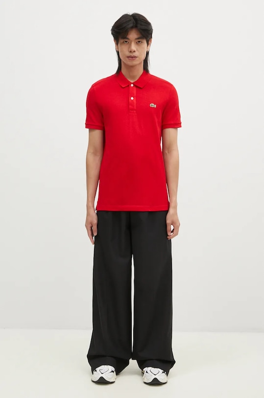 Lacoste polo bawełniane PH4012 czerwony