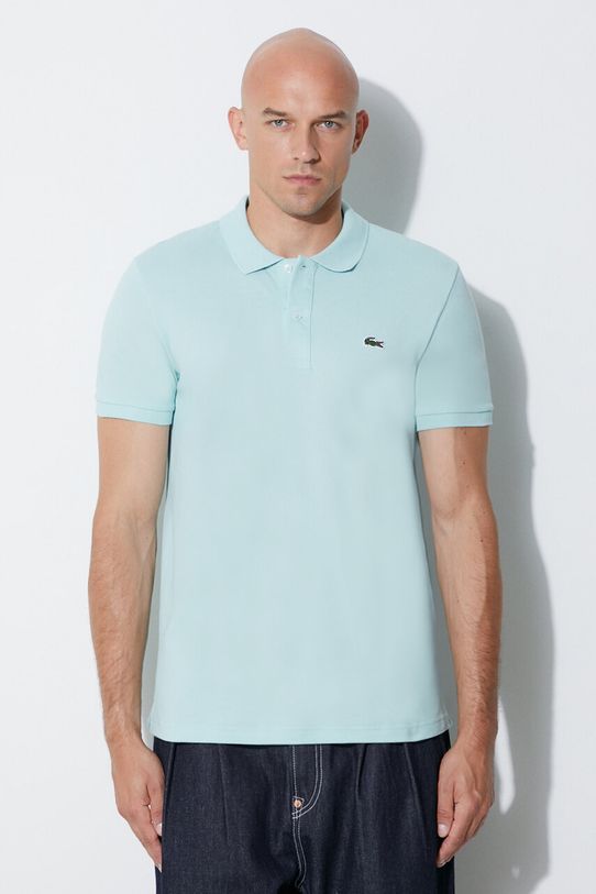Lacoste Silver Chine Petit Pique Slim Fit Polo Turquoise cotton turquoise PH4012