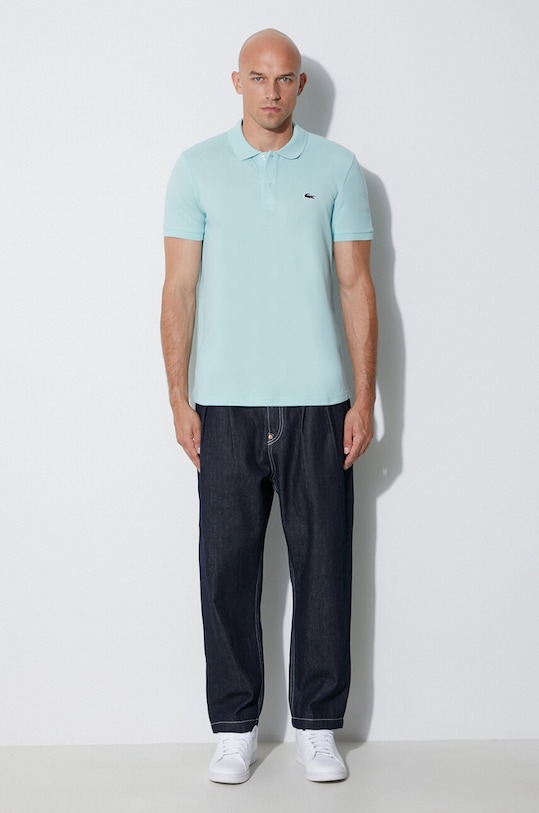 Lacoste Silver Chine Petit Pique Slim Fit Polo Turquoise PH4012 turquoise AW25