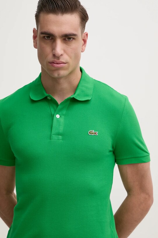 Lacoste polo bawełniane zielony PH4012