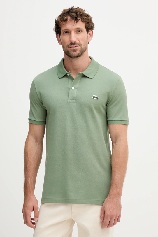 Lacoste polo de bumbac verde PH4012