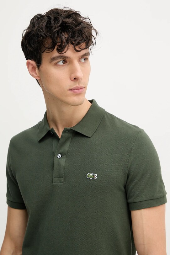 Lacoste polo bawełniane zielony PH4012