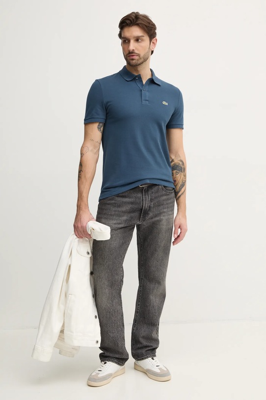 Bavlnené polo tričko Lacoste PH4012 modrá AW25