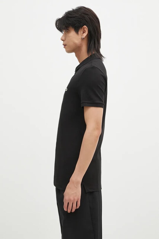 Lacoste Silver Chine Petit Pique Slim Fit Polo Black PH4012 black AW24