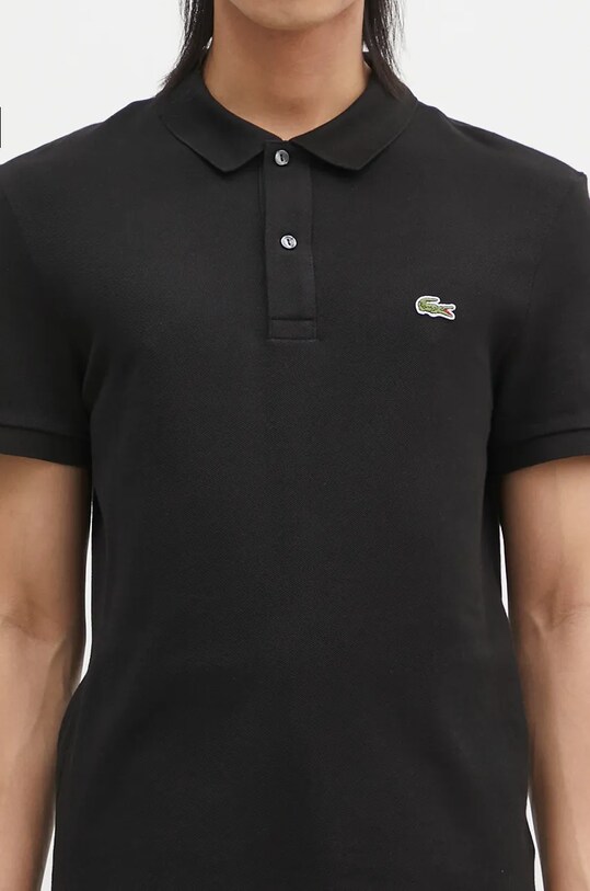 Lacoste Silver Chine Petit Pique Slim Fit Polo Black black PH4012