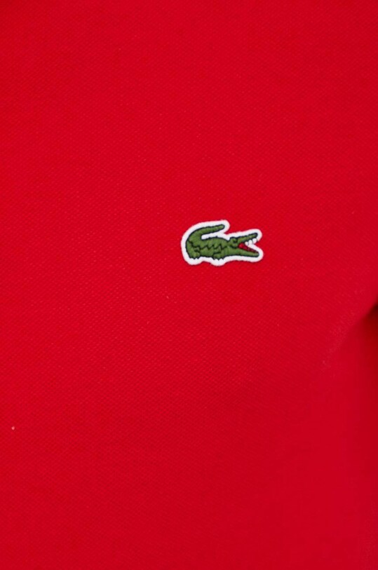 Pamučna polo majica Lacoste PH4012 crvena