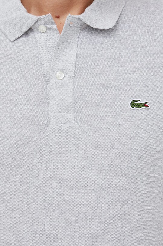 Pamučna polo majica Lacoste PH4012 siva