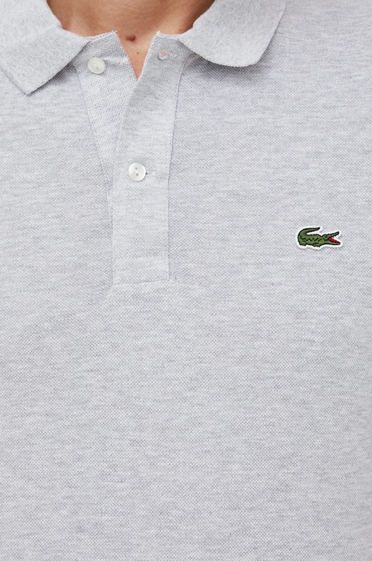Хлопковое поло Lacoste PH4012 серый